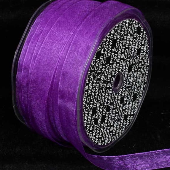 The Ribbon People Purple Solid Narrow Craft Ribbon 16mm x 100 Yards