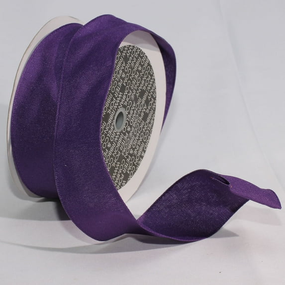 The Ribbon People Purple Solid Taffeta Wired Craft Ribbon 1.5" x 100 Yards
