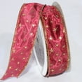 thumbnail image 1 of Purple and Gold Stars Plump Edge Wired Craft Ribbon 1.5" x 27 Yards, 1 of 2