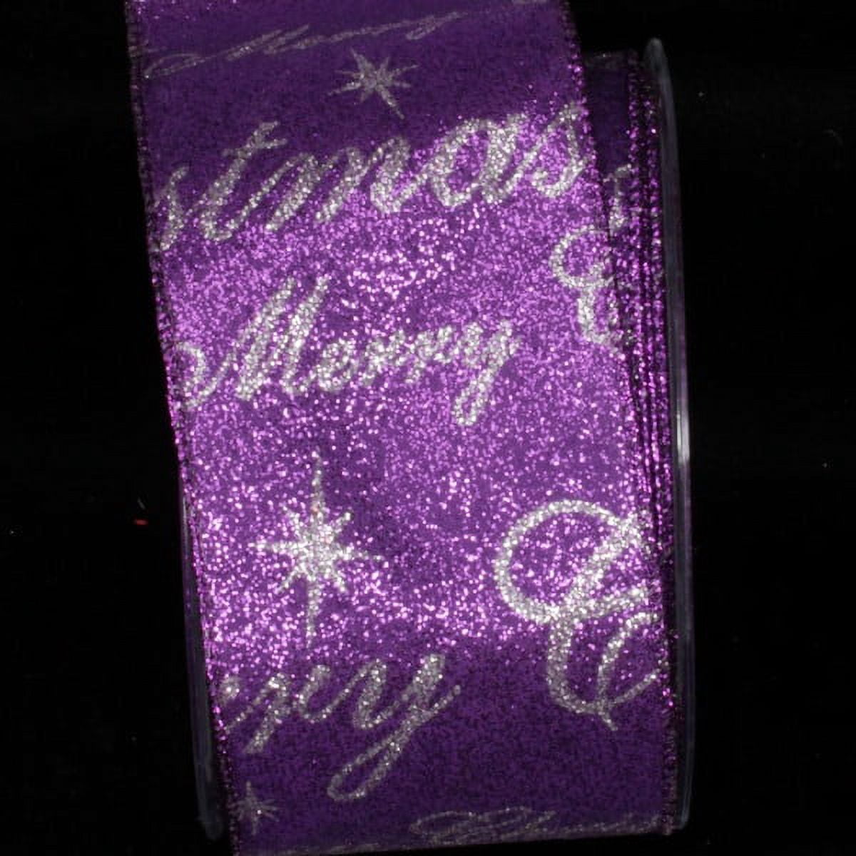 the-ribbon-people-purple-and-silver-merry-christmas-wired-craft-ribbon