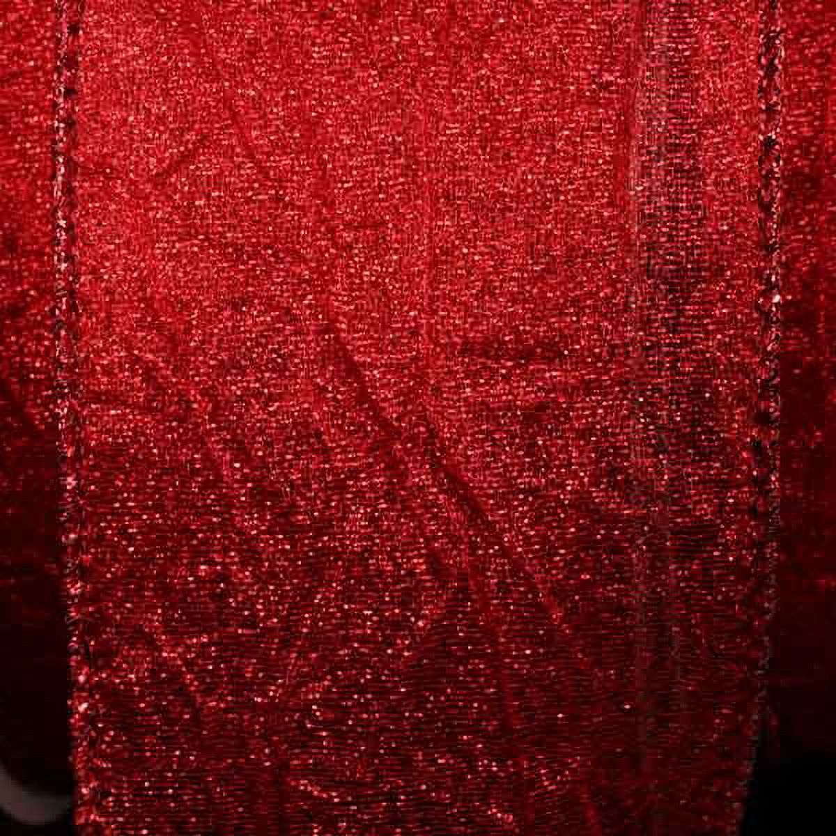 The Ribbon People Red Crush Wired Edge Craft Ribbon 2.5