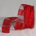 thumbnail image 1 of The Ribbon People Red Modern Striped Pattern Organza Wired Craft Ribbon 1.5" X 54 Yards, 1 of 2