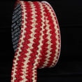 thumbnail image 1 of The Ribbon People Red and Beige Chevron Wired Craft Ribbon 2.5" x 20 Yards, 1 of 1