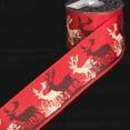 thumbnail image 1 of The Ribbon People Red and Brown Elk Wired Craft Ribbon 2.5" x 27 Yards, 1 of 2