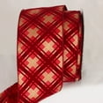 thumbnail image 1 of The Ribbon People Red and Gold Diagonal Lines Wired Craft Ribbon 3" x 20 Yards, 1 of 2