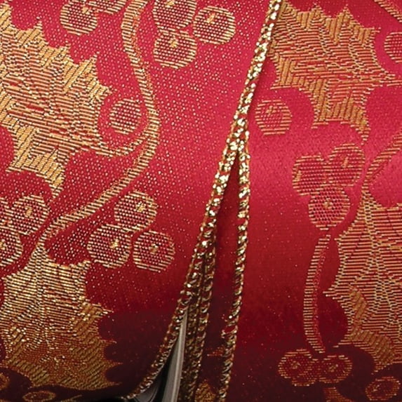 The Ribbon People Red and Gold Royal Mistletoe Wire Edged Craft Ribbon 2.5" x 20 Yards