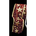 thumbnail image 1 of The Ribbon People Red and Gold Stars Sheer Wired Craft Ribbon 2.5" x 20 Yards, 1 of 1