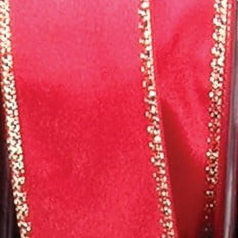 The Ribbon People Red and Gold Woven Edge Craft Ribbon 1.5 " x 54 Yards