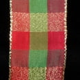 thumbnail image 1 of The Ribbon People Red and Green Checkered Wire Craft Ribbon 1.5" x 27 Yards, 1 of 2