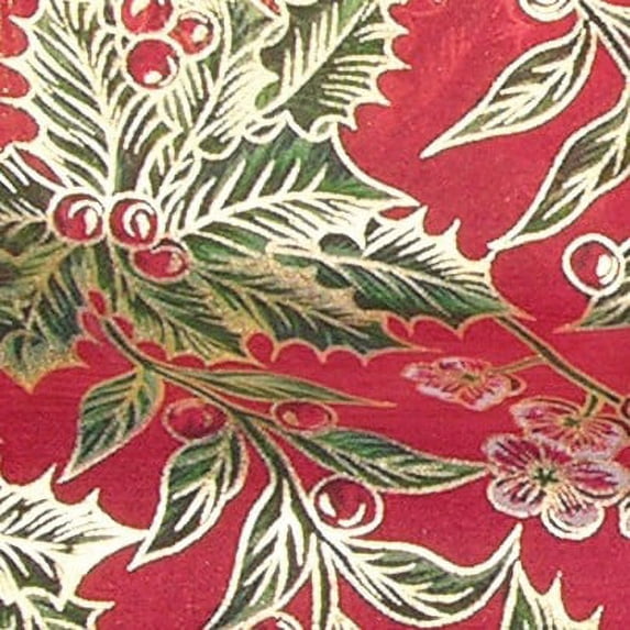 The Ribbon People Red and Green Mistletoe Wired Craft Ribbon 4" x 20 Yards
