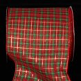 thumbnail image 1 of The Ribbon People Red and Green Tartan Plaid Wired Craft Ribbon 2.5" x 80 Yards, 1 of 2