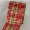 thumbnail image 1 of The Ribbon People Red and Ivory Tartan Wired Craft Ribbon 3" x 20 Yards, 1 of 1