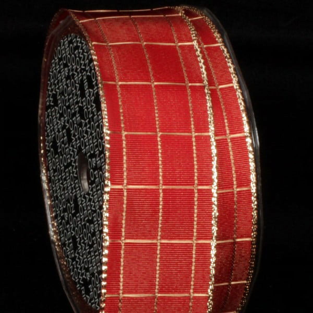 Red Creat Ribbon The Ribbon People Red and Metallic Gold Checkered Wired Craft Ribbon 1. ...