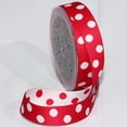thumbnail image 1 of The Ribbon People Red and White Polka Dot Woven Craft Ribbon 1" x 54 Yards, 1 of 2