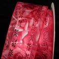thumbnail image 1 of The Ribbon People Red and White Roses Floral Print Margaritte Wired Craft Ribbon 2.5" x 20 Yards, 1 of 2