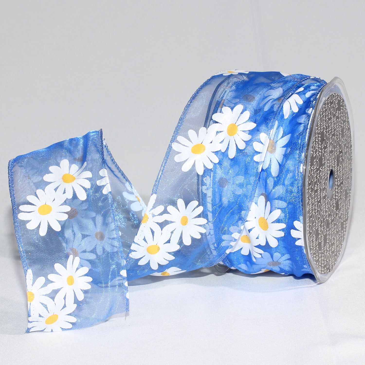 Light Blue Wired Organdy Ribbon