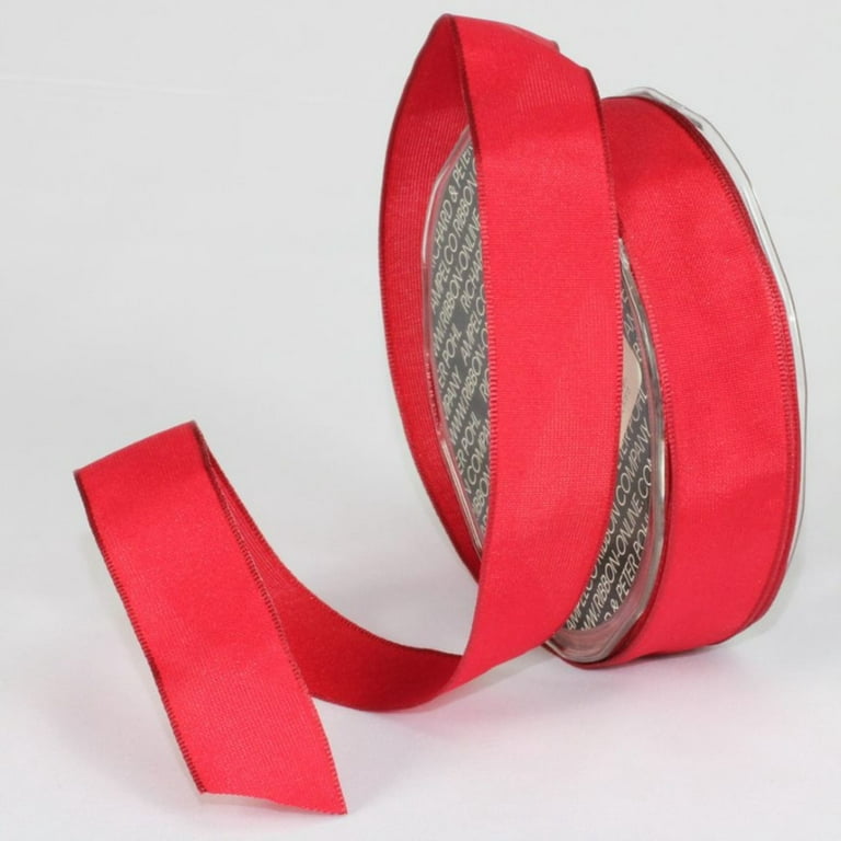 The Ribbon People Scarlet Red Solid Wired Craft Ribbon 1 x 54 Yards