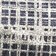 thumbnail image 1 of The Ribbon People Semi Sheer Navy Blue and Silver Crosshatch Wired Craft Ribbon 2" x 40 Yards, 1 of 2
