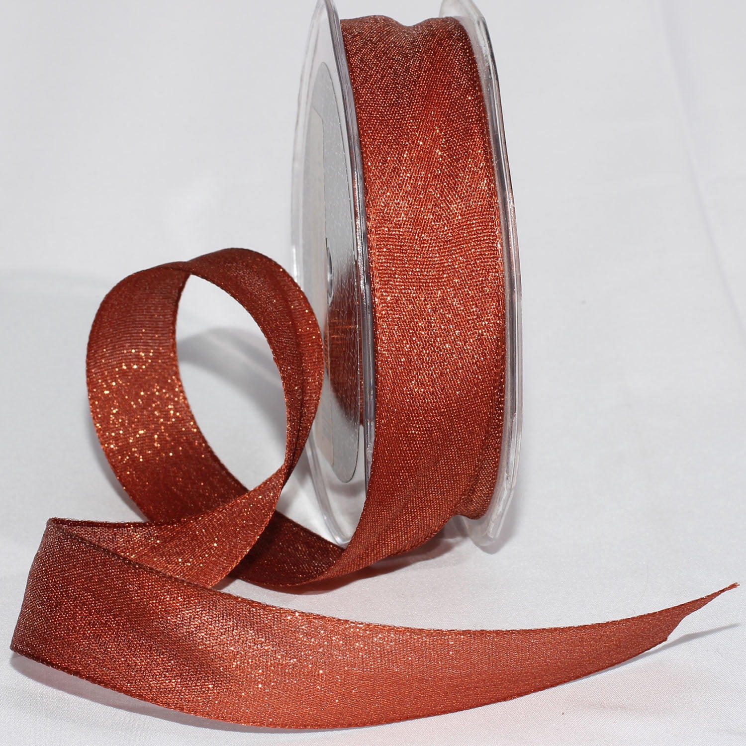 Paper Sparkly Ribbon Set of 4 Sparkly Copper Taffeta Woven Edge Craft Ribbon 1