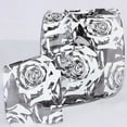 thumbnail image 1 of The Ribbon People Sheer Black and White Roses Wired Craft Ribbon 3" x 20 Yards, 1 of 2