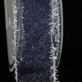 thumbnail image 1 of The Ribbon People Sheer Blue and Silver Fuzzy Edge Wired Craft Ribbon 3" x 20 Yards, 1 of 1