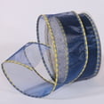 thumbnail image 1 of The Ribbon People Sheer Blue and Yellow Summer Checked Edge Wired Craft Ribbon 2.5" x 40 Yards, 1 of 2