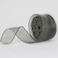 thumbnail image 1 of The Ribbon People Sheer Dark Silver Crystal Wired Edge Craft Ribbon 1.5" x 27 Yards, 1 of 3