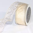 thumbnail image 1 of The Ribbon People Sheer Ivory and Gold Wired Craft Ribbon 2" x 27 Yards, 1 of 2