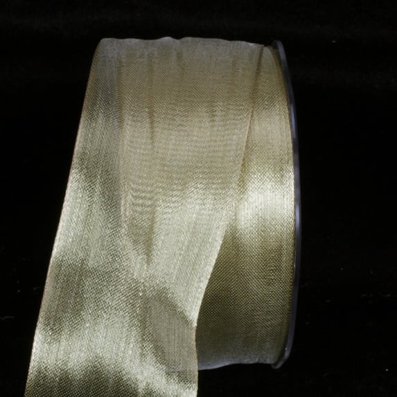 The Ribbon People Sheer Metallic Gold Contemporary Wired Craft Ribbon 2" x 50 Yards