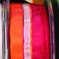 thumbnail image 1 of The Ribbon People Sheer Red and Orange Striped Wired Craft Ribbon 0.75" x 108 Yards, 1 of 2