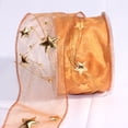 thumbnail image 1 of The Ribbon People Sheer Shimmering Amber and Gold Galaxies Wired Craft Ribbon 2.75" x 11 Yards, 1 of 2