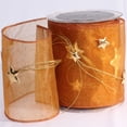 thumbnail image 1 of The Ribbon People Sheer Shimmering Amber and Gold Galaxies Wired Craft Ribbon 5" x 11 Yards, 1 of 2