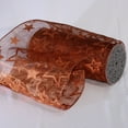 thumbnail image 1 of Sheer Shimmering Copper Brown Stars Wired Craft Ribbon 9" x 20 Yards, 1 of 2