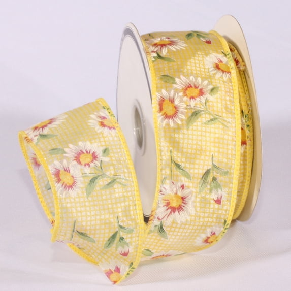 Yellow Ribbons Craft The Ribbon People Sheer Soft Yellow Fresh Summer Flowers Wired Craft ...
