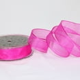 thumbnail image 1 of The Ribbon People Shimmering Fuchsia Pink Crystal Wired Edge Craft Ribbon 1" x 54 Yards, 1 of 3