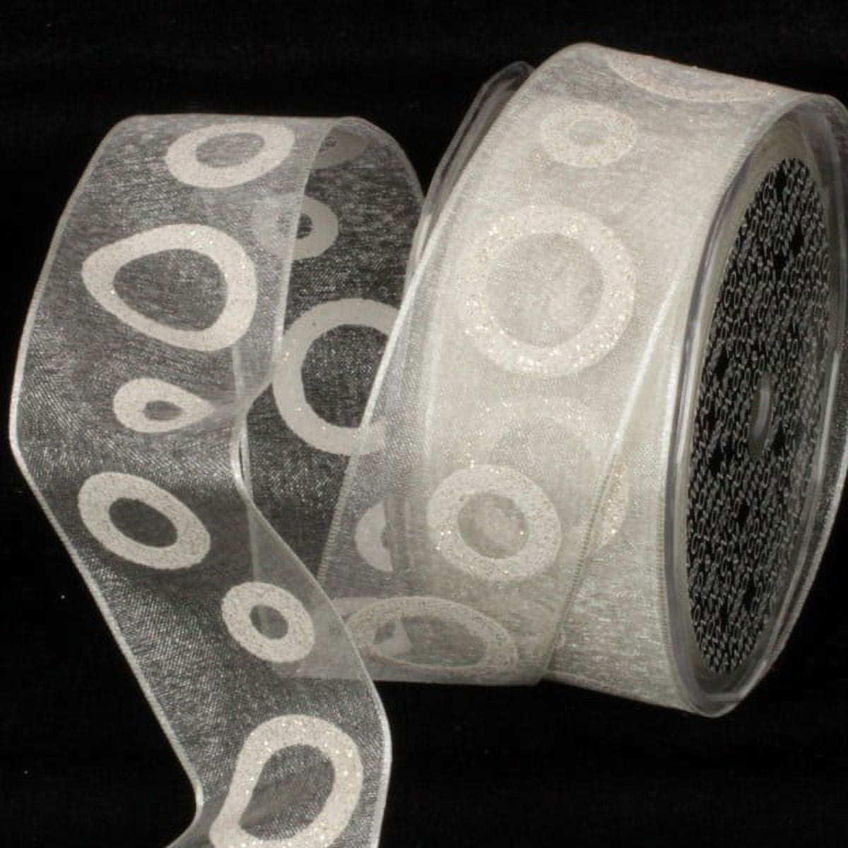 The Ribbon People Shimmering Ivory Power Loops Wired Craft Ribbon 1.5 ...