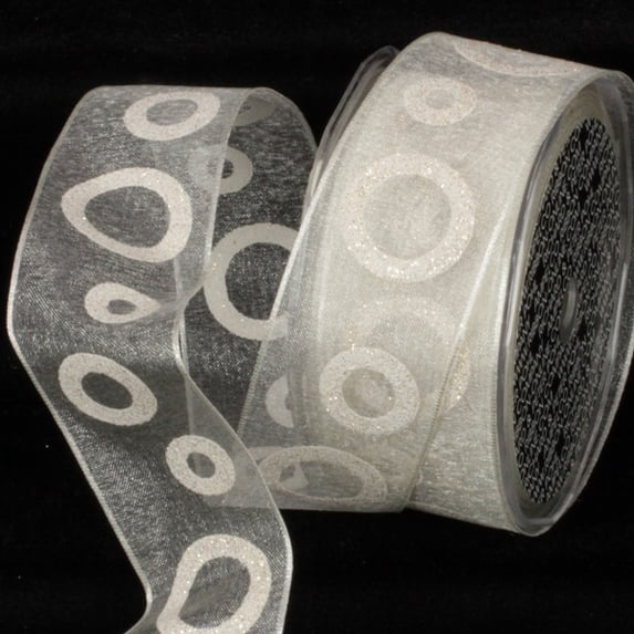 The Ribbon People Shimmering Ivory Power Loops Wired Craft Ribbon 1.5" x 27 Yards