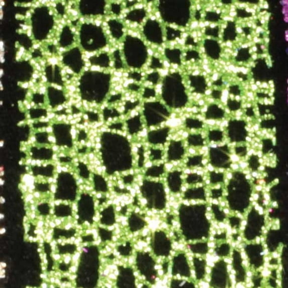 The Ribbon People Shimmering Lime Green Glittered Web Craft Ribbon 1.5" x 54 Yards