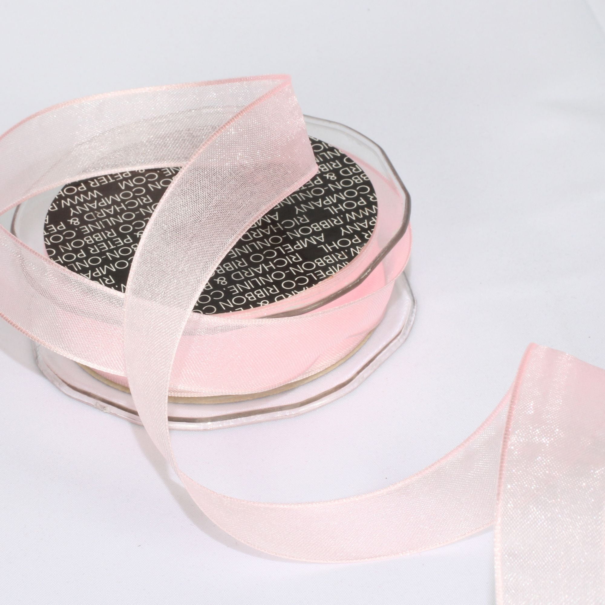 Organdy Ribbion The Ribbon People Shimmering Pink Organdy Wired Edge Craft Ribbon 1
