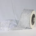 thumbnail image 1 of The Ribbon People Shimmering Silver Semi Sheer Brooklyn Wired Craft Ribbon 3" x 20 Yards, 1 of 2