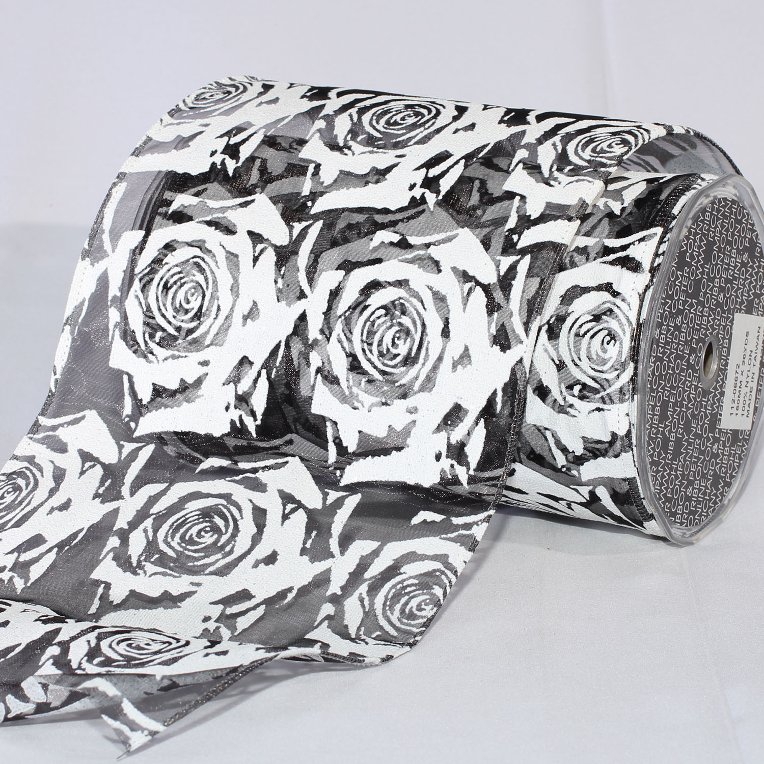 The Ribbon People Shimmering White and Sheer Rose Wired Craft Ribbon 6 ...