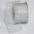 thumbnail image 1 of The Ribbon People Shining Silver Open Mesh Wired Craft Ribbon 3" x 40 Yards, 1 of 2