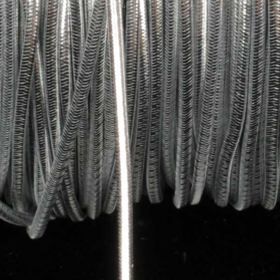 The Ribbon People Silver Braided Elastic Craft Cord 0.25" x 218 Yards