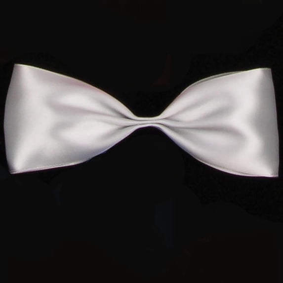 The Ribbon People Silver Double Face Satin Contemporary Craft Ribbon 2.5" x 27 Yards