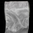thumbnail image 1 of The Ribbon People Silver Double Layer Wired Craft Ribbon 6" x 27 Yards, 1 of 2