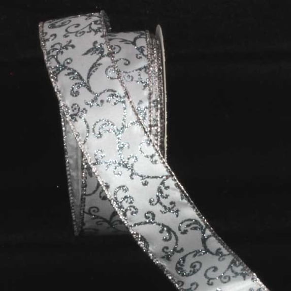 The Ribbon People Silver Filigree Wired Craft Ribbon 1.5" x 40 Yards