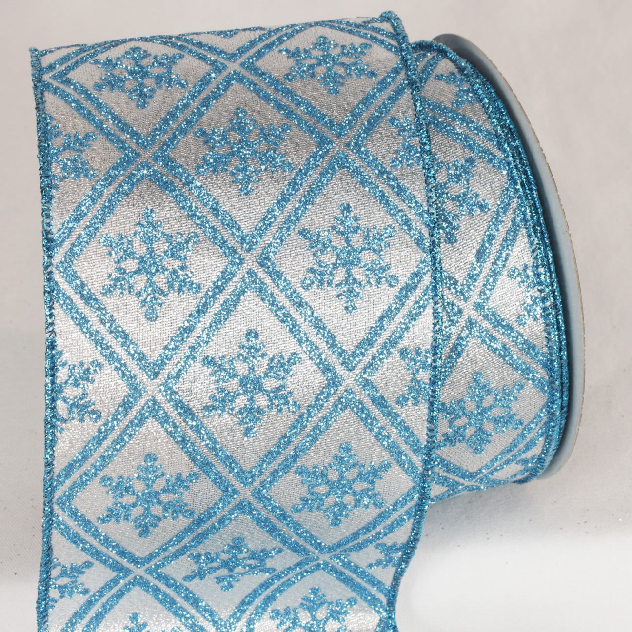 The Ribbon People Silver and Blue Christmas Snowflake Wired Craft ...