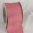 thumbnail image 1 of The Ribbon People Tan and Pink Burlap Chevron Print Wired Craft Ribbon 3" x 40 Yards, 1 of 2