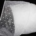 thumbnail image 1 of The Ribbon People White Polka Dotted Wired Craft Ribbon 4" x 40 Yards, 1 of 2