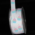 thumbnail image 1 of The Ribbon People White and Blue Cupcake Confetti Wired Craft Ribbon 0.5" x 54 Yards, 1 of 2